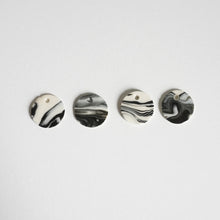 Load image into Gallery viewer, Black &amp; White Marble Earrings
