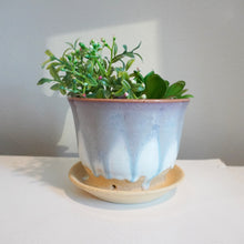 Load image into Gallery viewer, Purple Planter w/ Water Catcher
